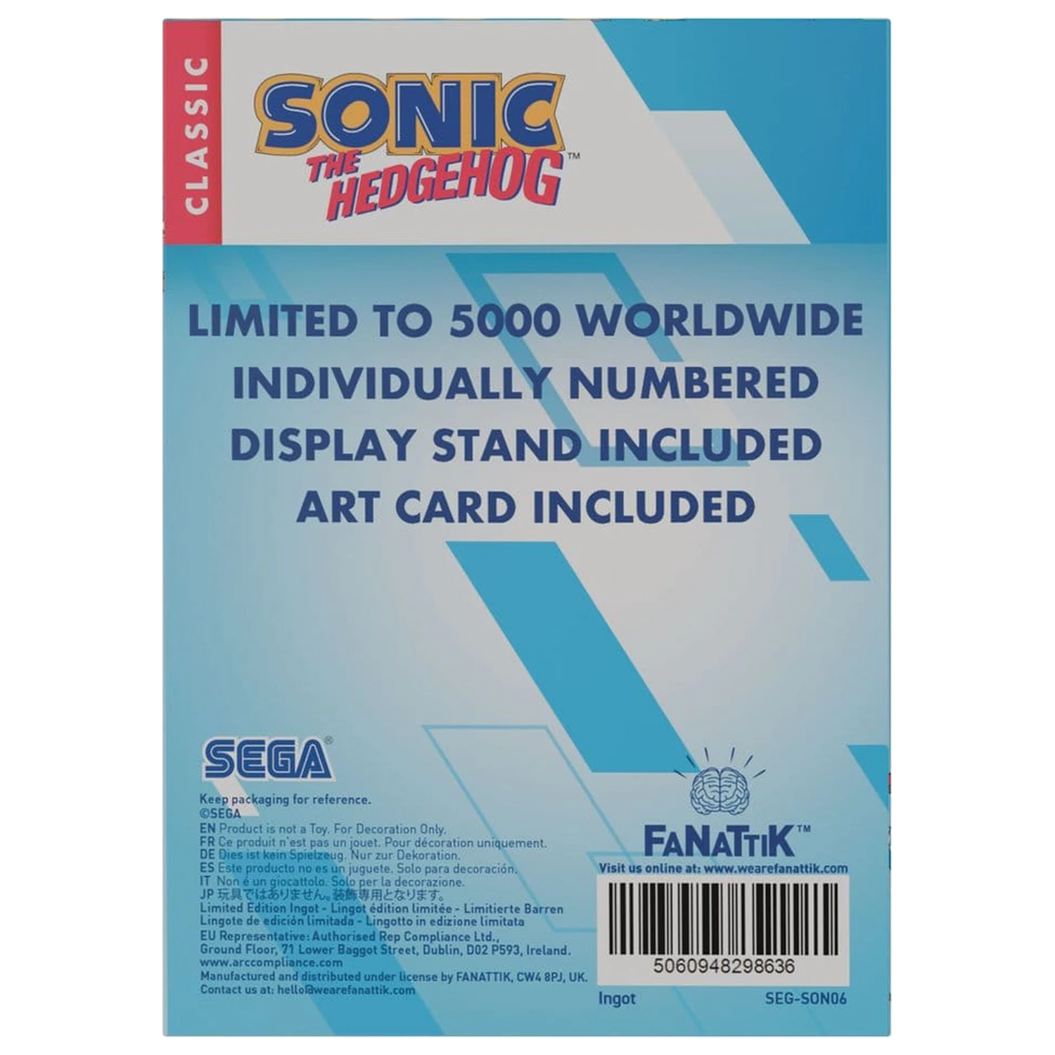 Sonic - The Hedgehog Lingou Editie Limitata poza produsului