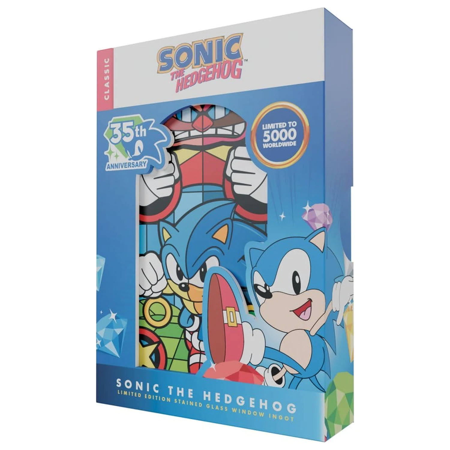 Sonic The Hedgehog Ingot Stained Glass Window Style 60 cm poza produsului