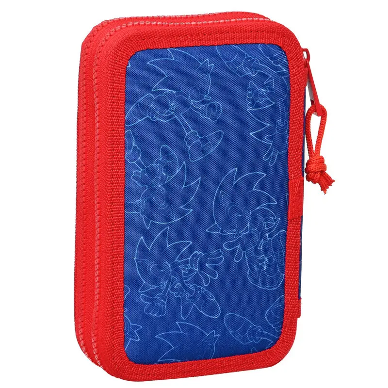 Sonic The Hedgehog Lets Roll etui dublu pentru creioane 28 piese poza produsului