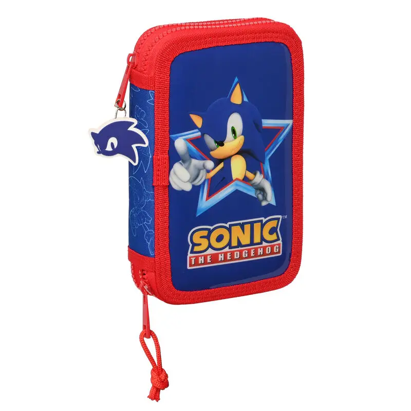 Sonic The Hedgehog Lets Roll etui dublu pentru creioane 28 piese poza produsului