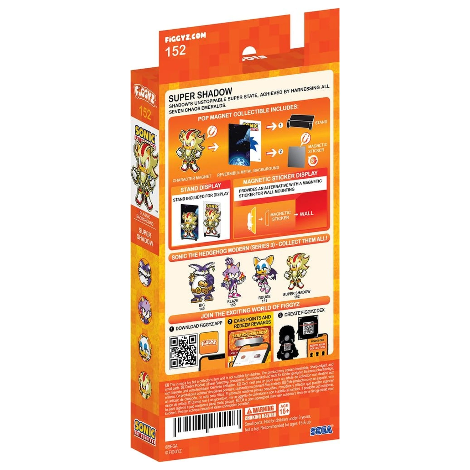 Sonic the Hedgehog (Modern) FiGGYZ Magnet de colecție Super Shadow 11 cm poza produsului