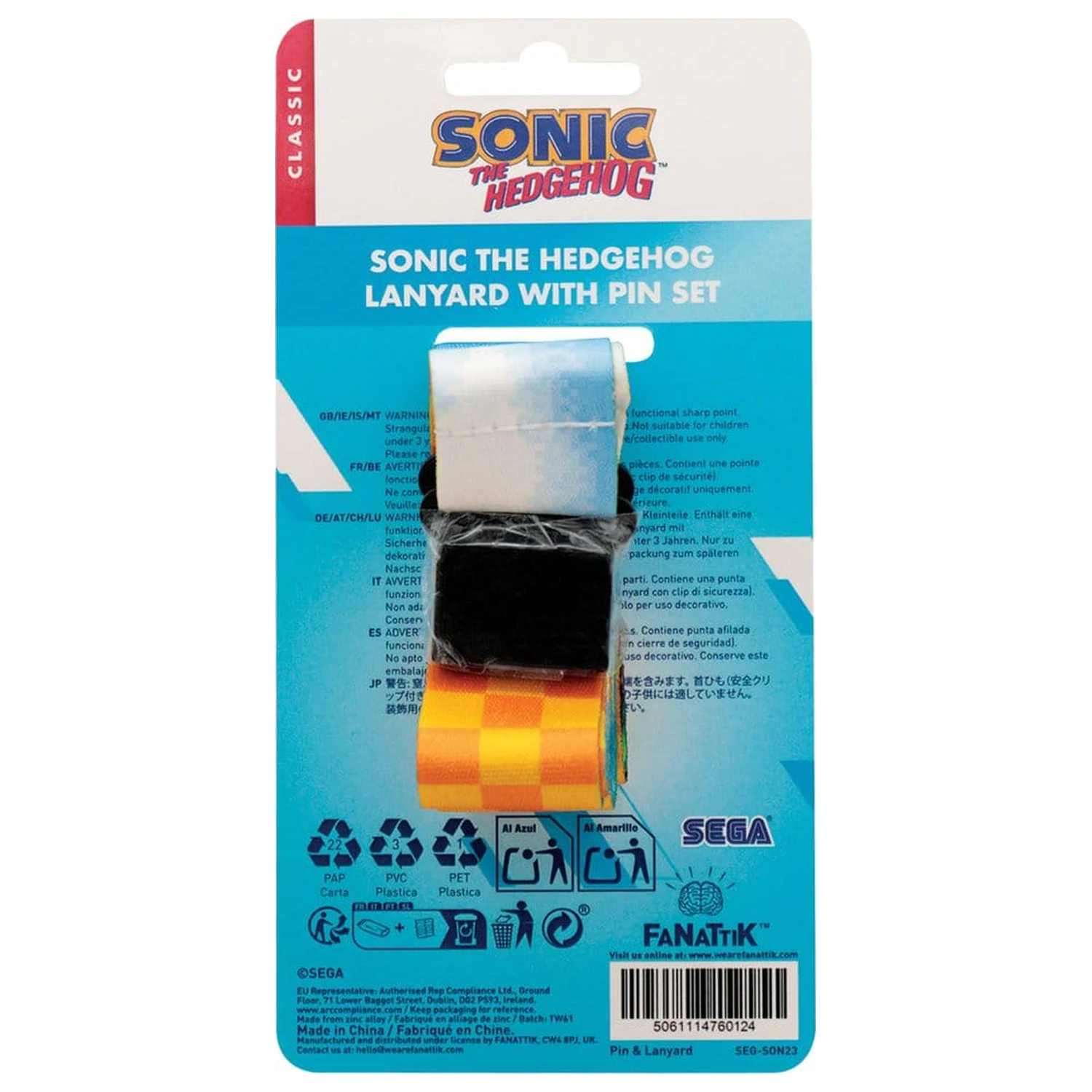 Sonic The Hedgehog Șnur și set de insigne poza produsului