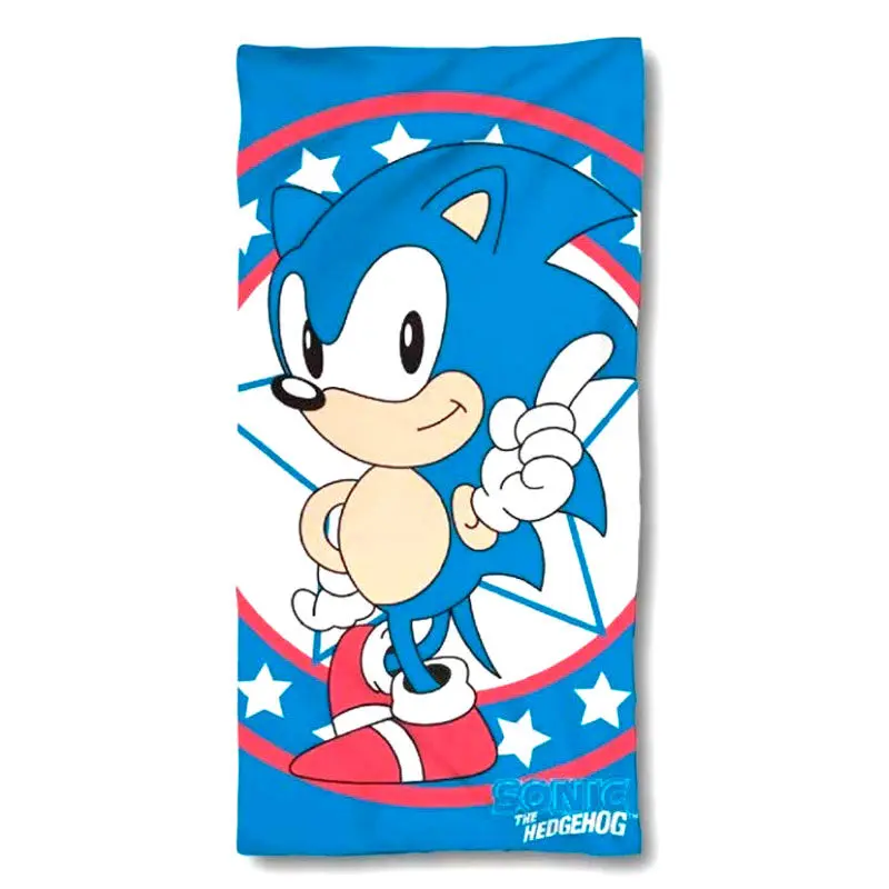 Sonic The Hedgehog prosop de plajă din bumbac poza produsului