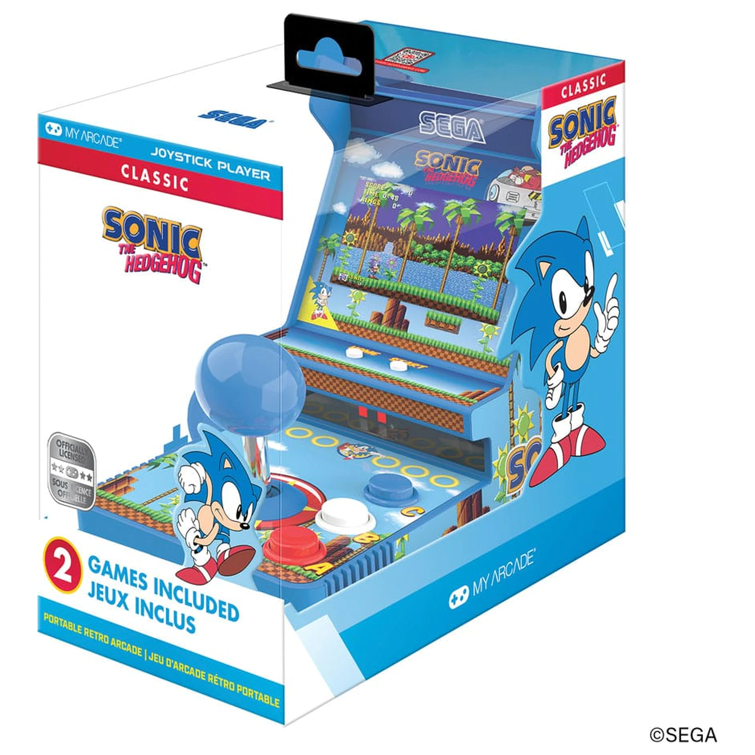 Sonic The Hedgehog Portabil Retro Arcade Joystick Jucator poza produsului