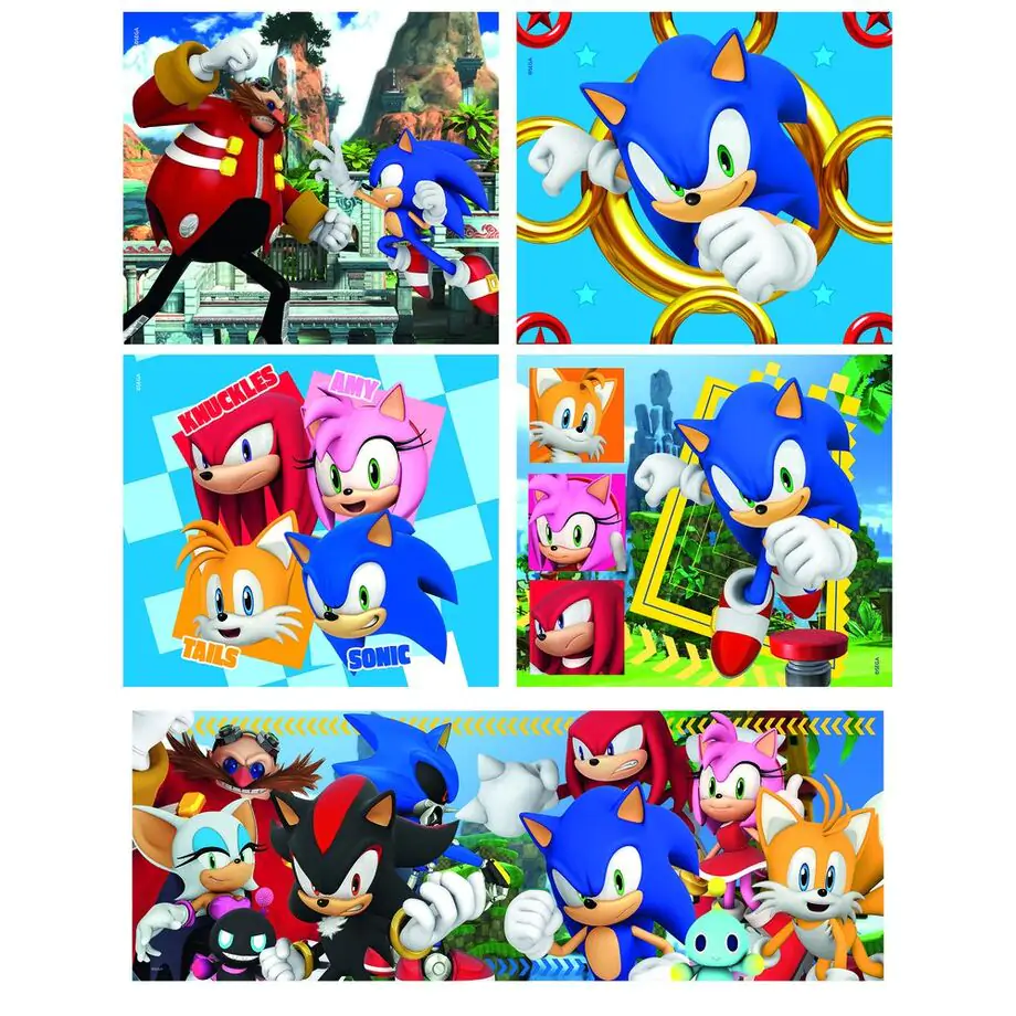 Puzzle Sonic the Hedgehog 18+30+48+60 piese poza produsului