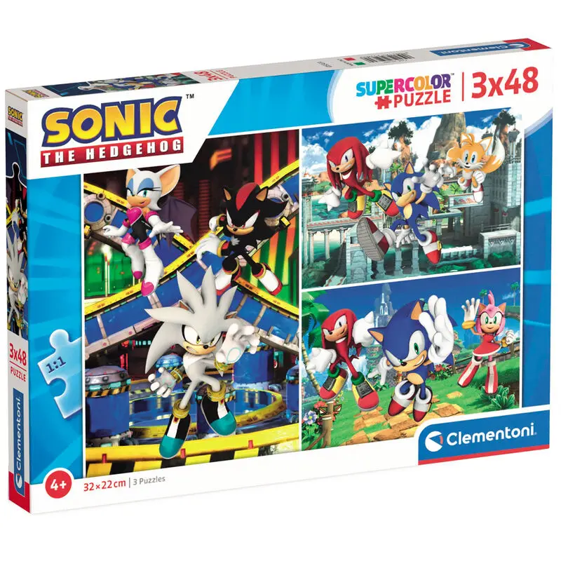 Sonic The Hedgehog puzzle 3x48 piese poza produsului