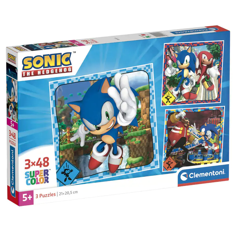 Sonic the Hedgehog puzzle 3x48 piese poza produsului