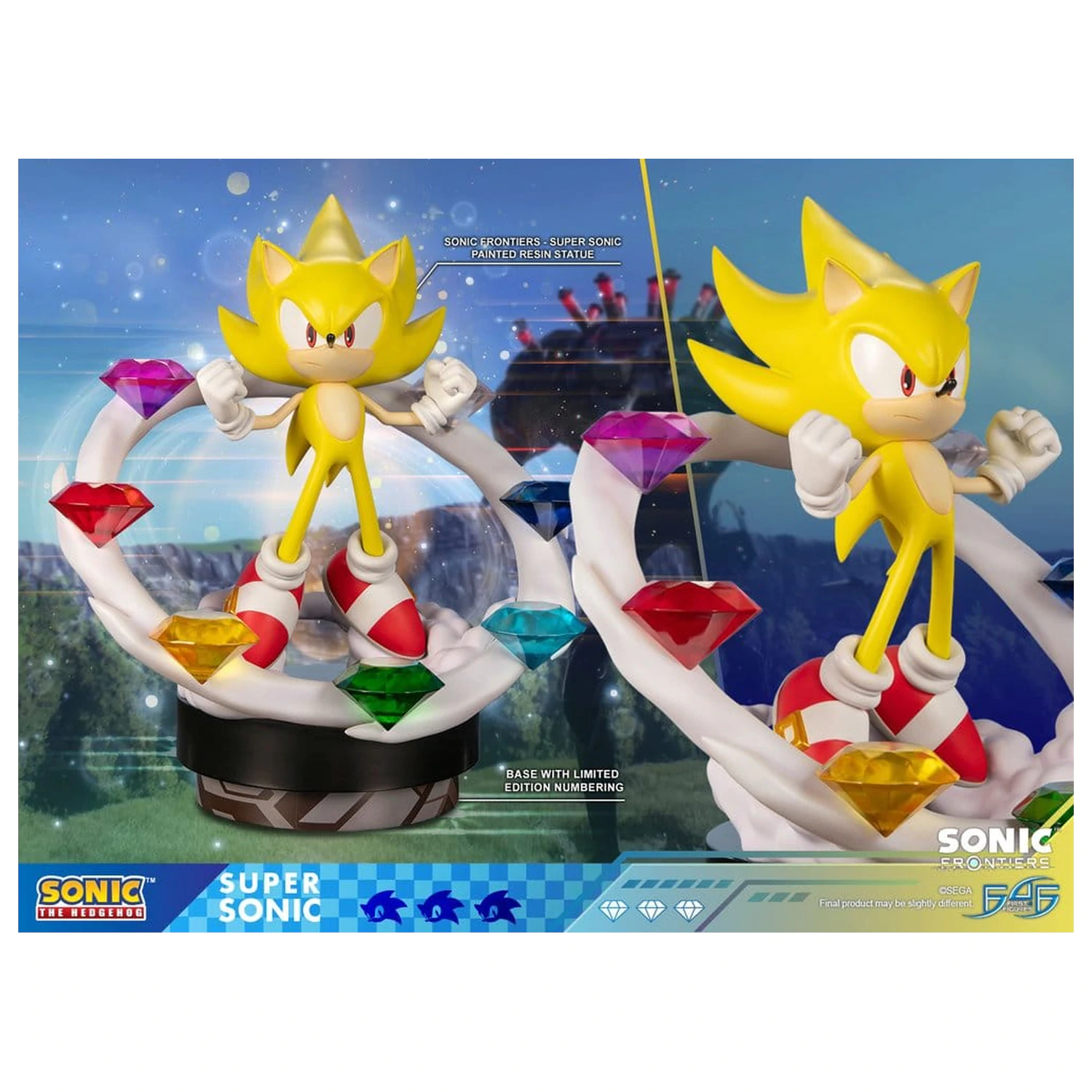 Sonic The Hedgehog Sonic Frontiers Statuie din Rasina Super Sonic 45 cm poza produsului