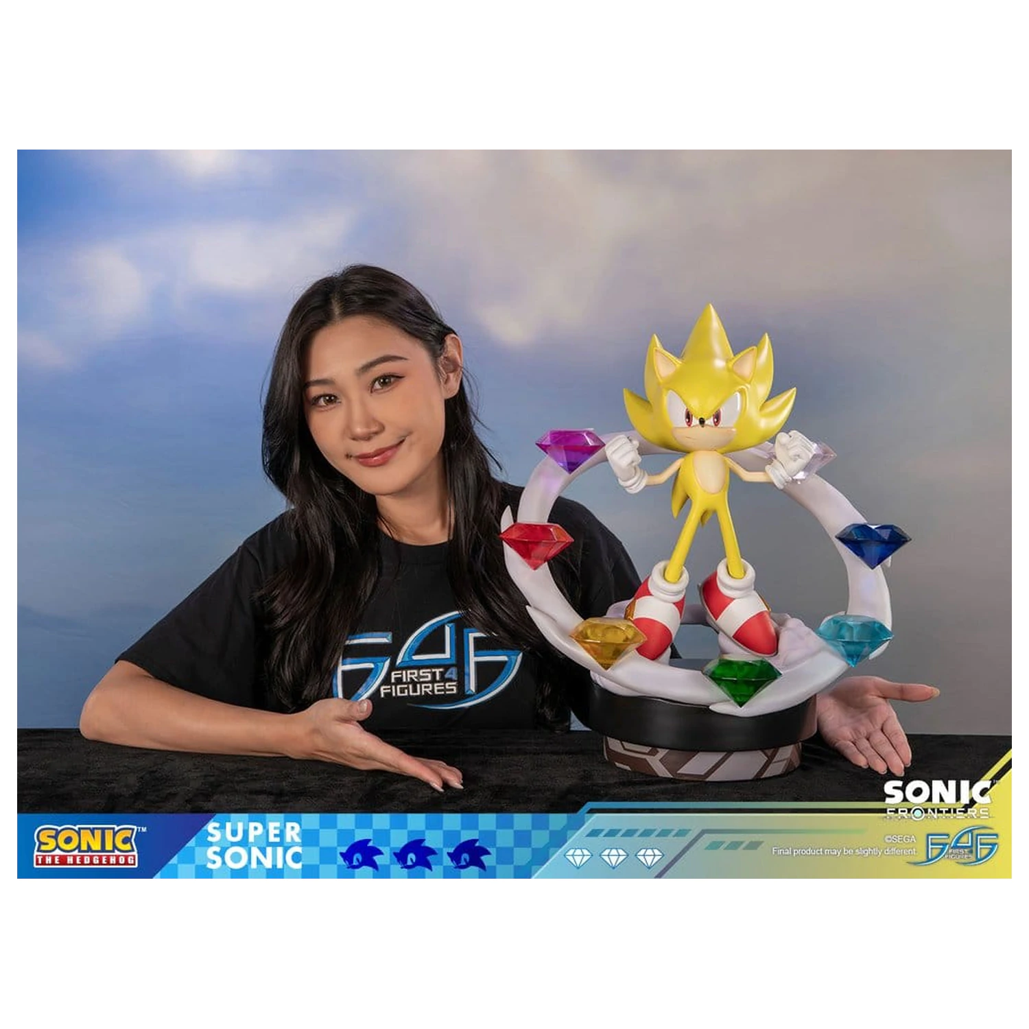 Sonic The Hedgehog Sonic Frontiers Statuie din Rasina Super Sonic 45 cm poza produsului