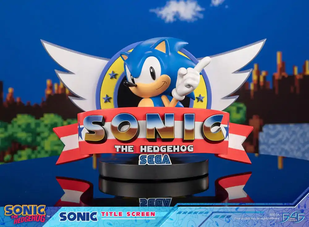 Sonic the Hedgehog Statuie Sonic Title Screen 21 cm poza produsului