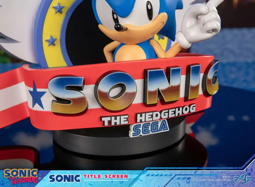 Sonic the Hedgehog Statuie Sonic Title Screen 21 cm poza produsului
