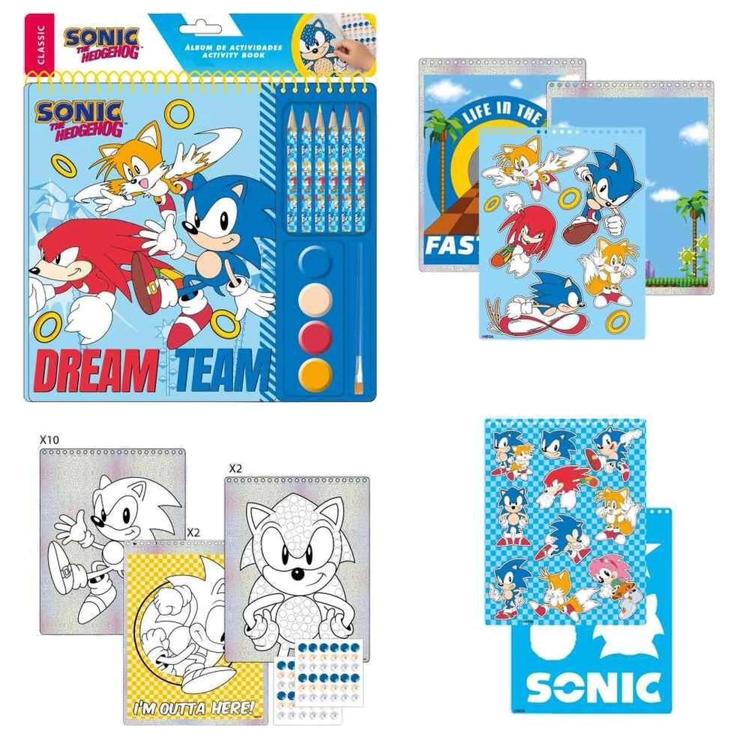 Sonic The Hedgehog carte de activitati de colorat poza produsului