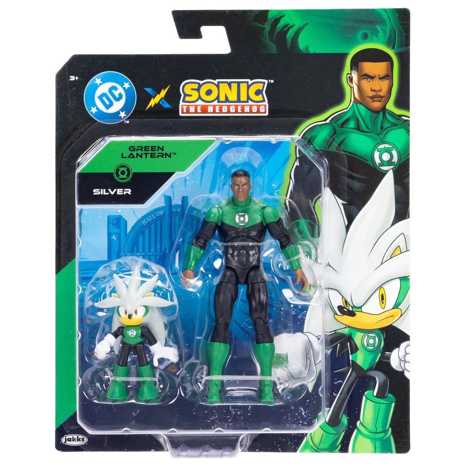 Sonic The Hedgehog x DC Comics Silver & Green Lantern figura poza produsului