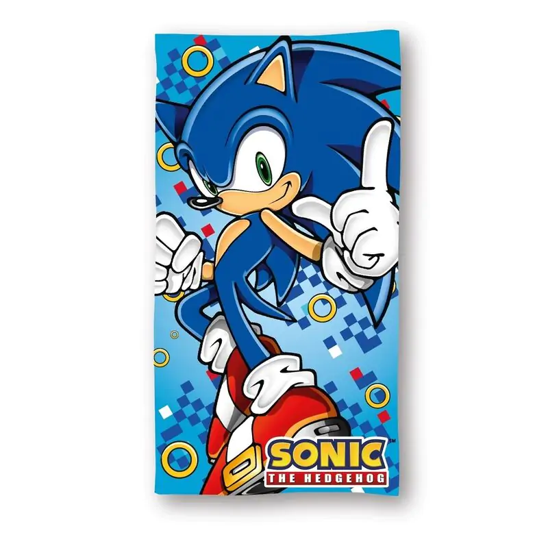 Sonic the Hedheghog prosop de plaja din microfibra poza produsului