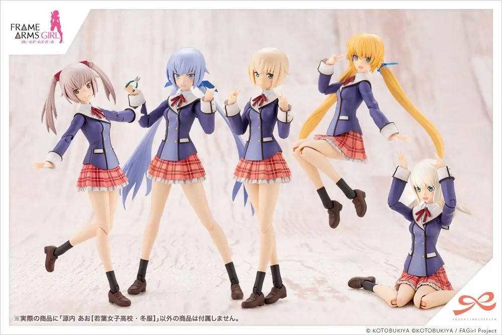 Sousai Shojo Teien Kit Model Plastic 1/10 Ao Gennai Wakaba Girls' High School Uniformă de iarnă 16 cm poza produsului
