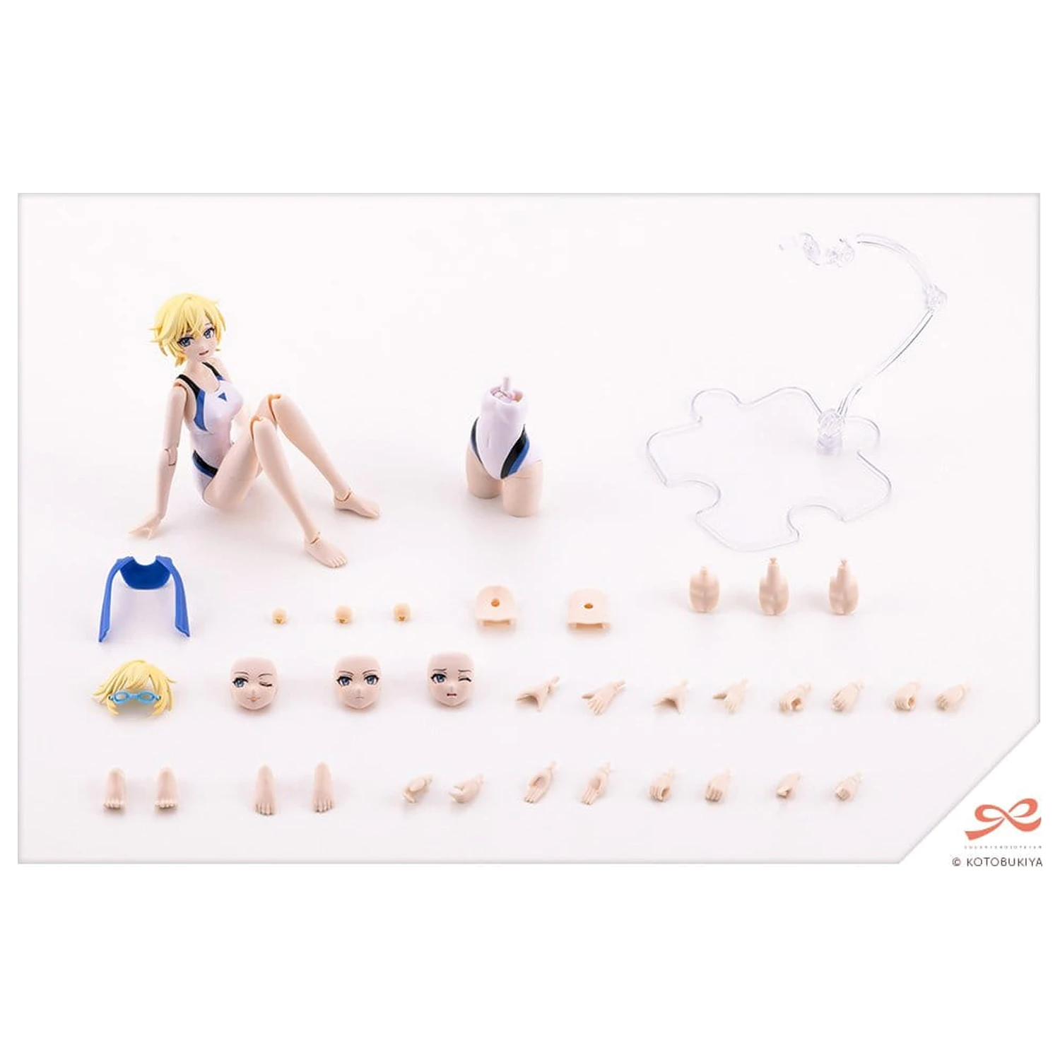 Sousai Shojo Teien model din plastic 1/10 Rui Saotome Touou High School Competitive Swimsuit Dreaming Style White Dolphin 16 cm poza produsului