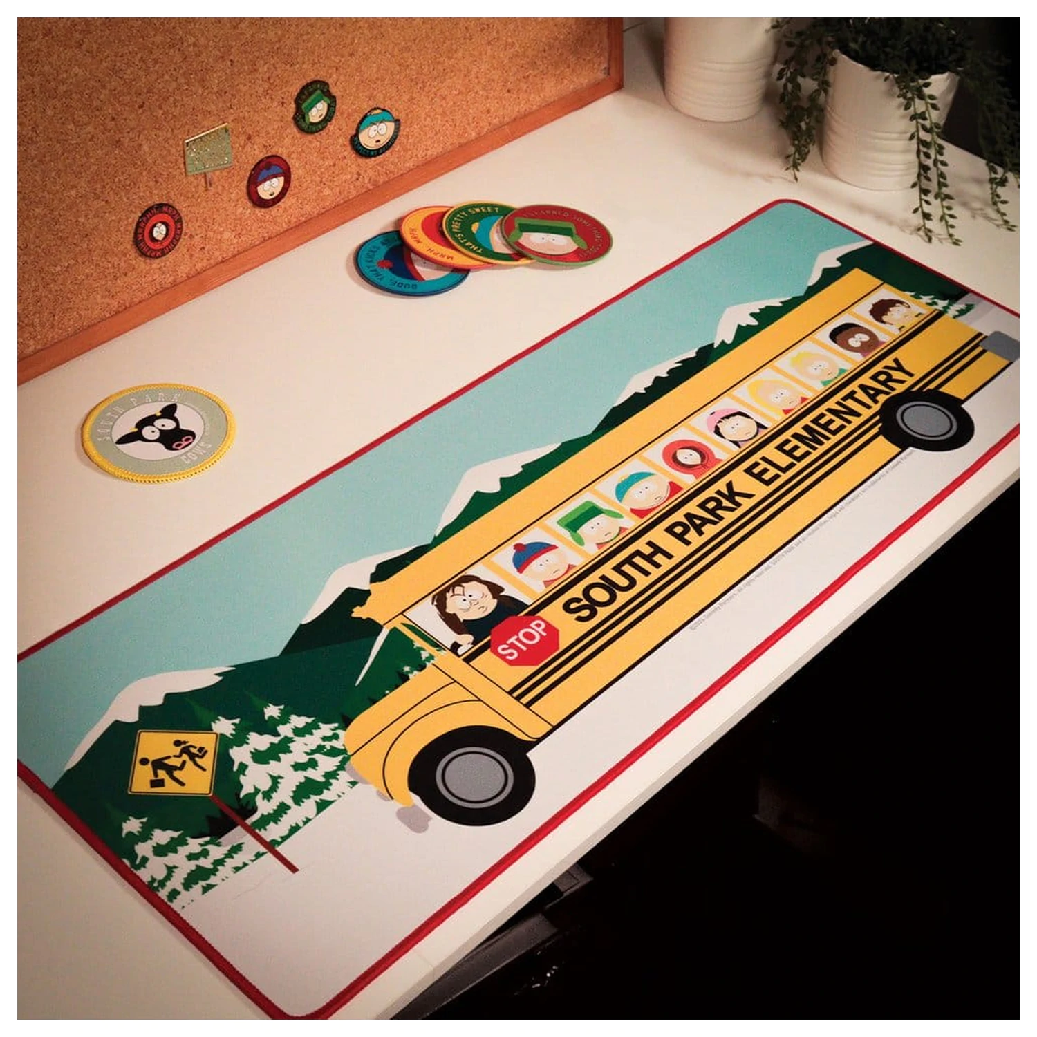 South Park Desk Pad & Coaster Set Elementary School Bus poza produsului