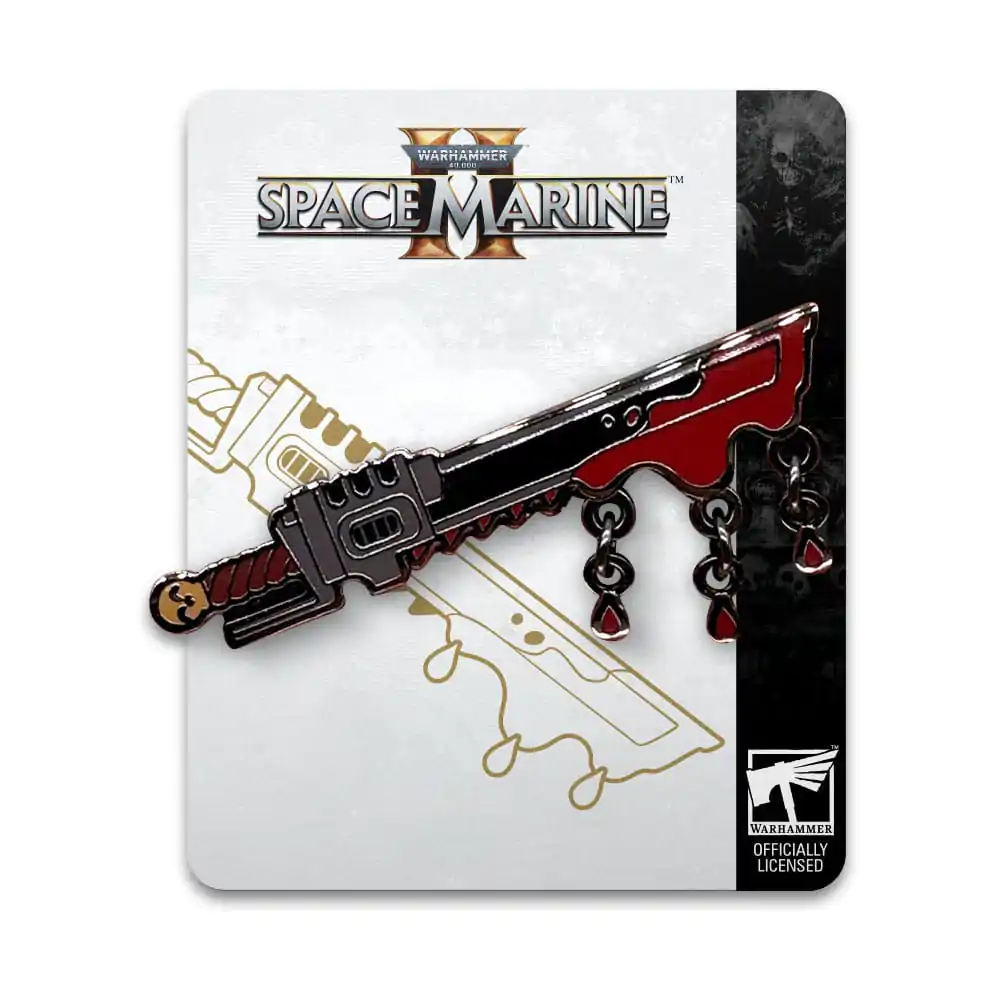 Space Marine 2 Pin Bricheta Chainsword 5 cm poza produsului