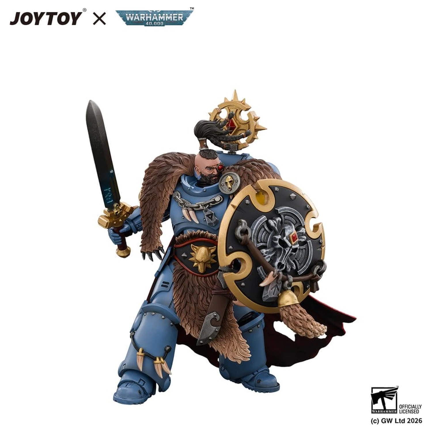 Space Marine Action Figure Space Wolves Wolf Guard Battle Leader 12 cm poza produsului