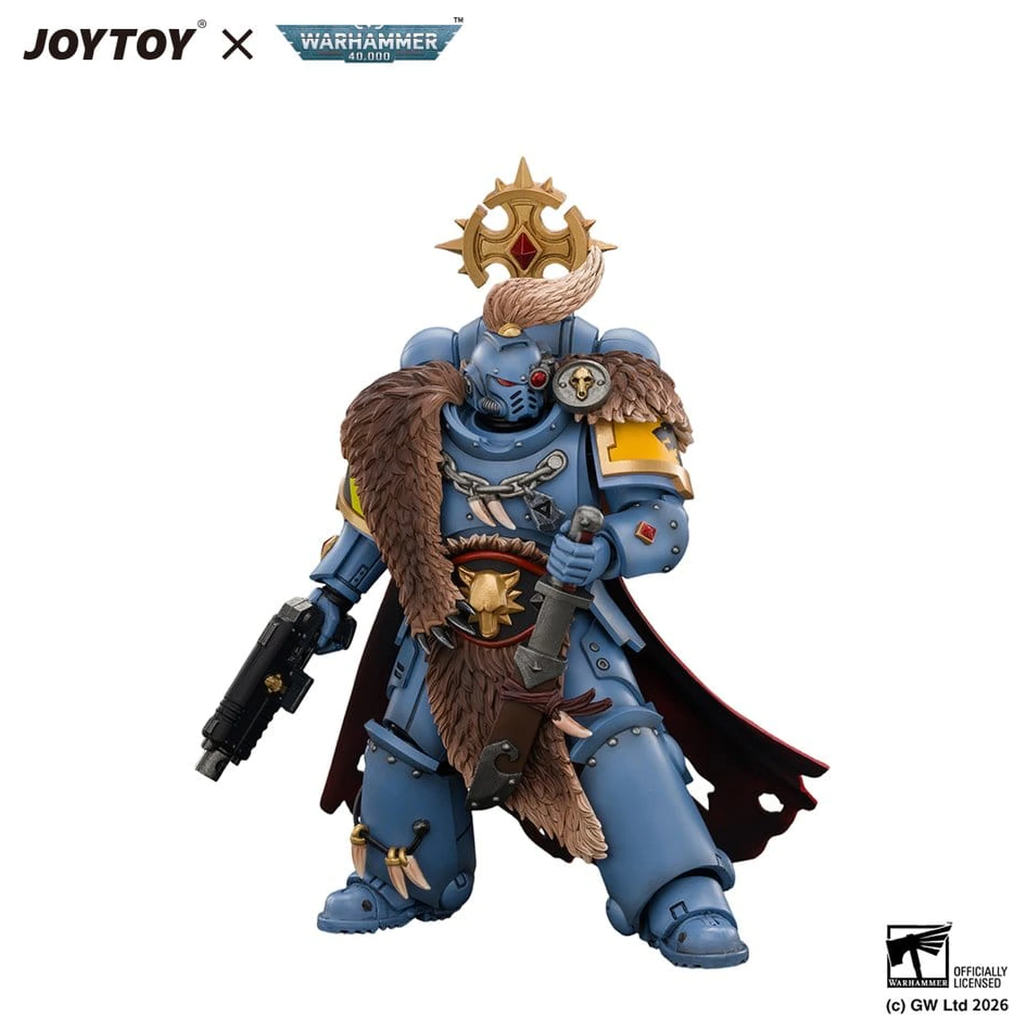 Space Marine Action Figure Space Wolves Wolf Guard Battle Leader 12 cm poza produsului