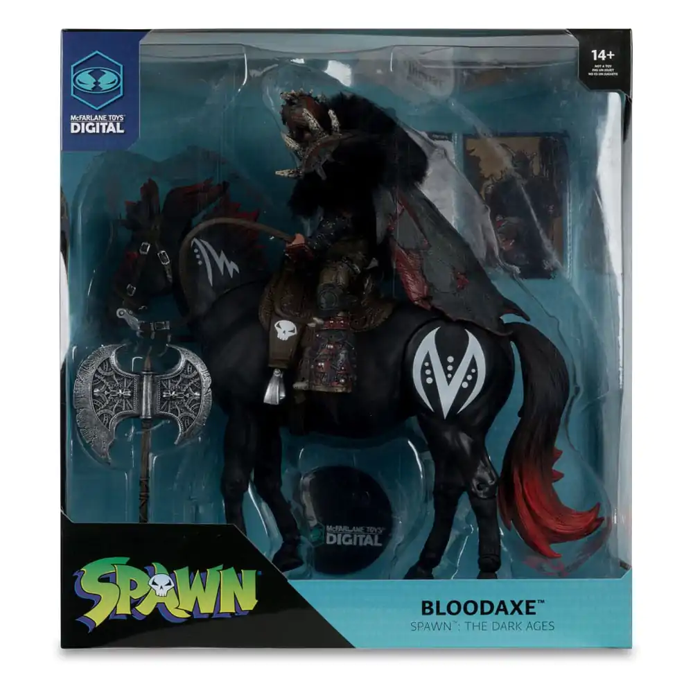 Set 2 Figurine de acțiune Bloodaxe cu Cal (Spawn: The Dark Ages) 18 cm poza produsului
