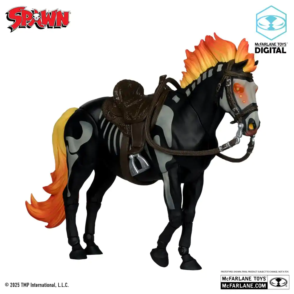 Spawn Figurina de actiune Bloodaxe with Horse (Spawn: The Dark Ages) (McFarlane Toys 30th Anniversary) (Gold Label) 18 cm poza produsului