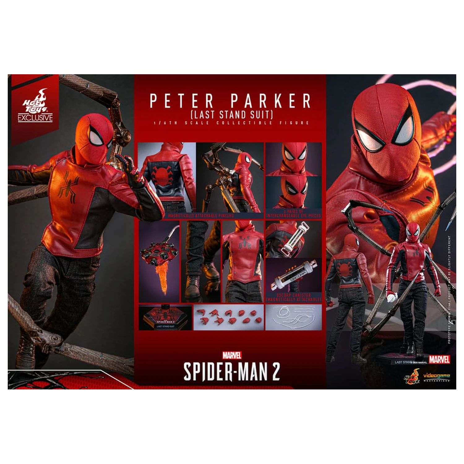 Figurina de actiune Spider-Man 2 1/6 Peter Parker (Last Stand Suit) Hot Toys Exclusive 30 cm poza produsului