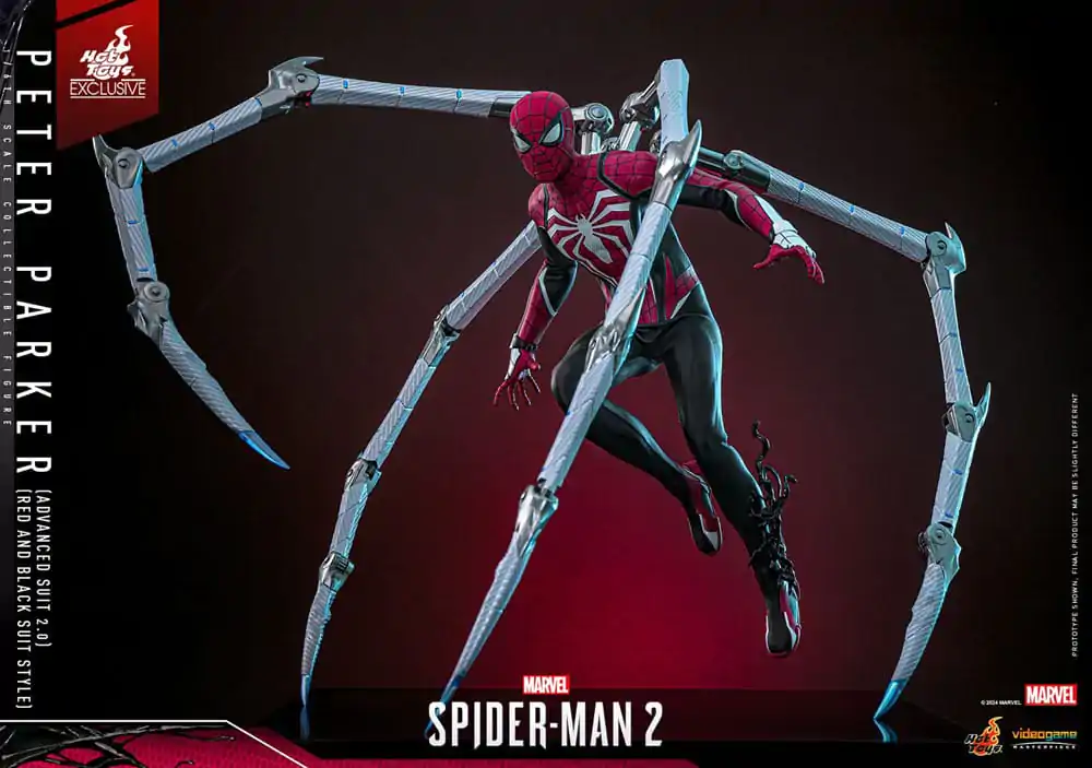 Figurină de Acțiune Colecție Spider-Man 2 Video Game Masterpiece 1/6 Peter Parker (Advanced Suit 2.0) (Red and Black Suit Style) 30 cm poza produsului