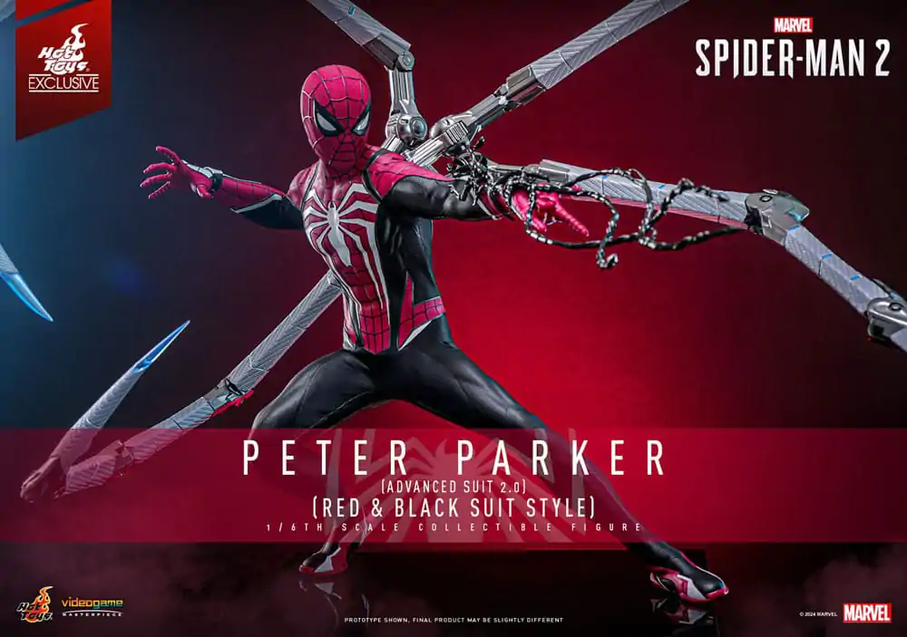 Figurină de Acțiune Colecție Spider-Man 2 Video Game Masterpiece 1/6 Peter Parker (Advanced Suit 2.0) (Red and Black Suit Style) 30 cm poza produsului