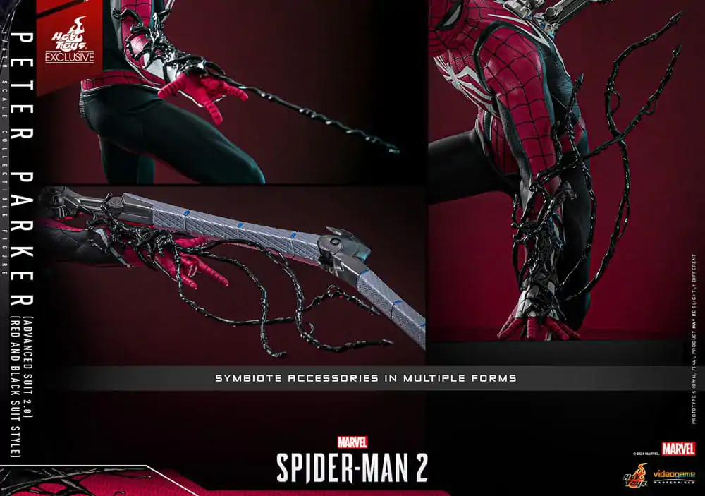 Figurină de Acțiune Colecție Spider-Man 2 Video Game Masterpiece 1/6 Peter Parker (Advanced Suit 2.0) (Red and Black Suit Style) 30 cm poza produsului