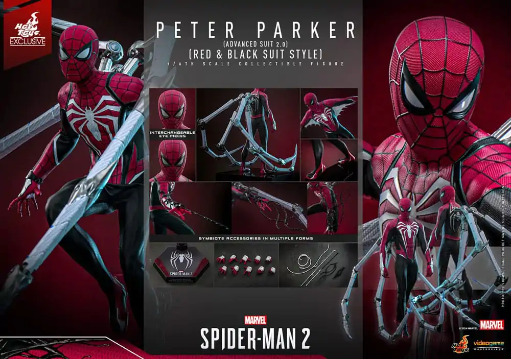 Figurină de Acțiune Colecție Spider-Man 2 Video Game Masterpiece 1/6 Peter Parker (Advanced Suit 2.0) (Red and Black Suit Style) 30 cm poza produsului