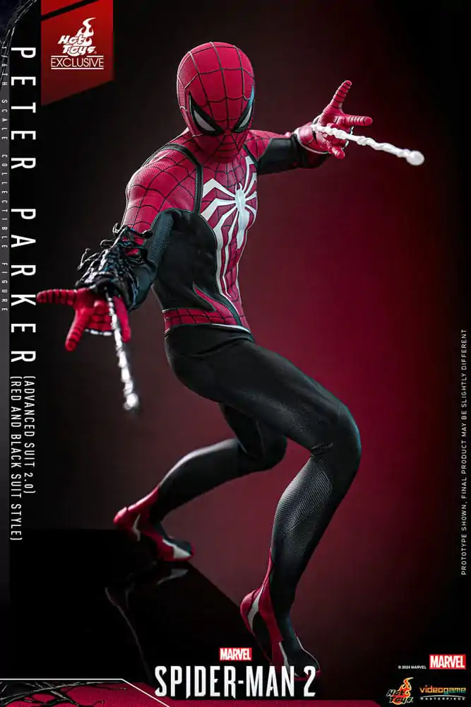 Figurină de Acțiune Colecție Spider-Man 2 Video Game Masterpiece 1/6 Peter Parker (Advanced Suit 2.0) (Red and Black Suit Style) 30 cm poza produsului