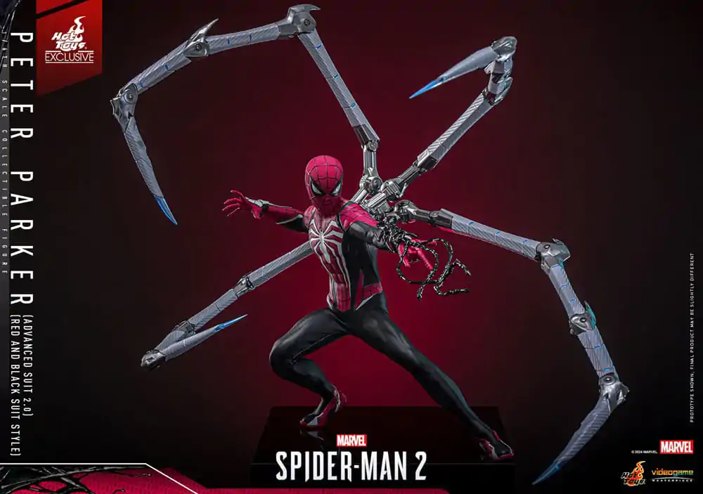Figurină de Acțiune Colecție Spider-Man 2 Video Game Masterpiece 1/6 Peter Parker (Advanced Suit 2.0) (Red and Black Suit Style) 30 cm poza produsului