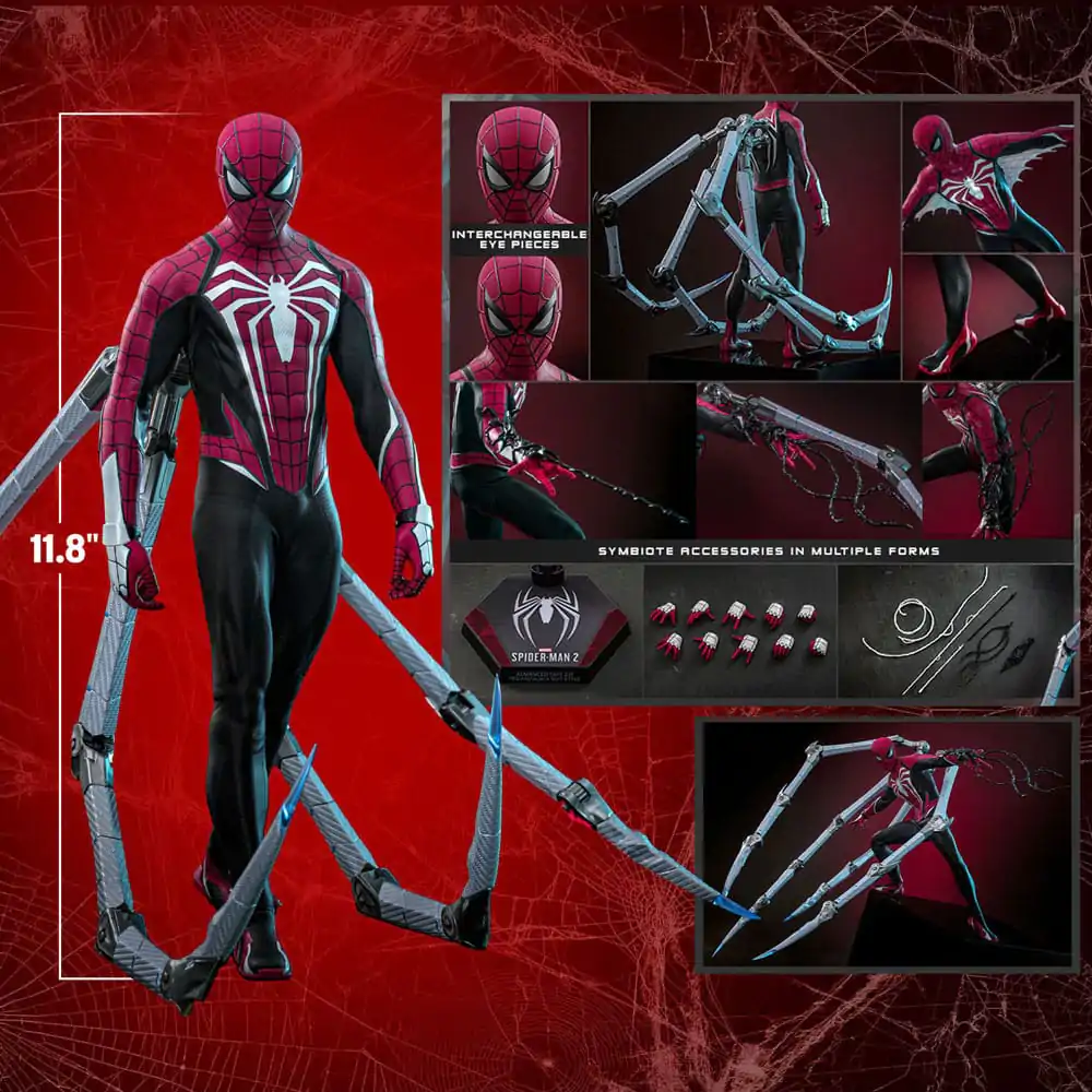 Figurină de Acțiune Colecție Spider-Man 2 Video Game Masterpiece 1/6 Peter Parker (Advanced Suit 2.0) (Red and Black Suit Style) 30 cm poza produsului