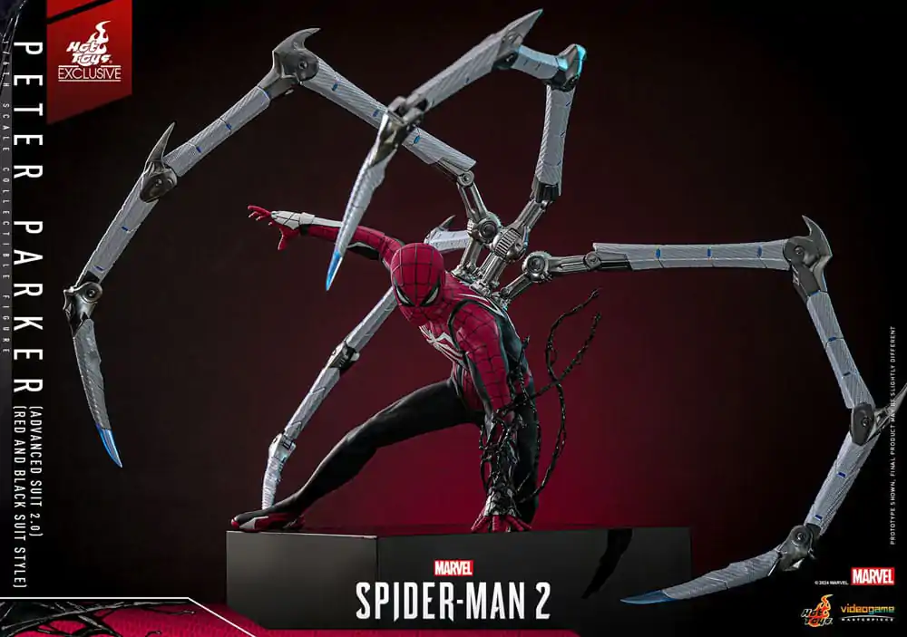 Figurină de Acțiune Colecție Spider-Man 2 Video Game Masterpiece 1/6 Peter Parker (Advanced Suit 2.0) (Red and Black Suit Style) 30 cm poza produsului