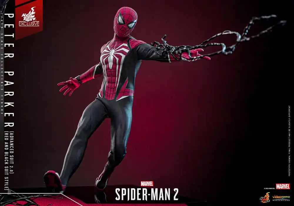 Figurină de Acțiune Colecție Spider-Man 2 Video Game Masterpiece 1/6 Peter Parker (Advanced Suit 2.0) (Red and Black Suit Style) 30 cm poza produsului