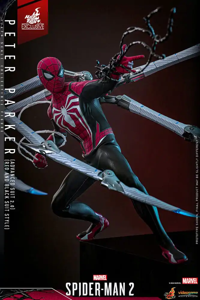 Figurină de Acțiune Colecție Spider-Man 2 Video Game Masterpiece 1/6 Peter Parker (Advanced Suit 2.0) (Red and Black Suit Style) 30 cm poza produsului