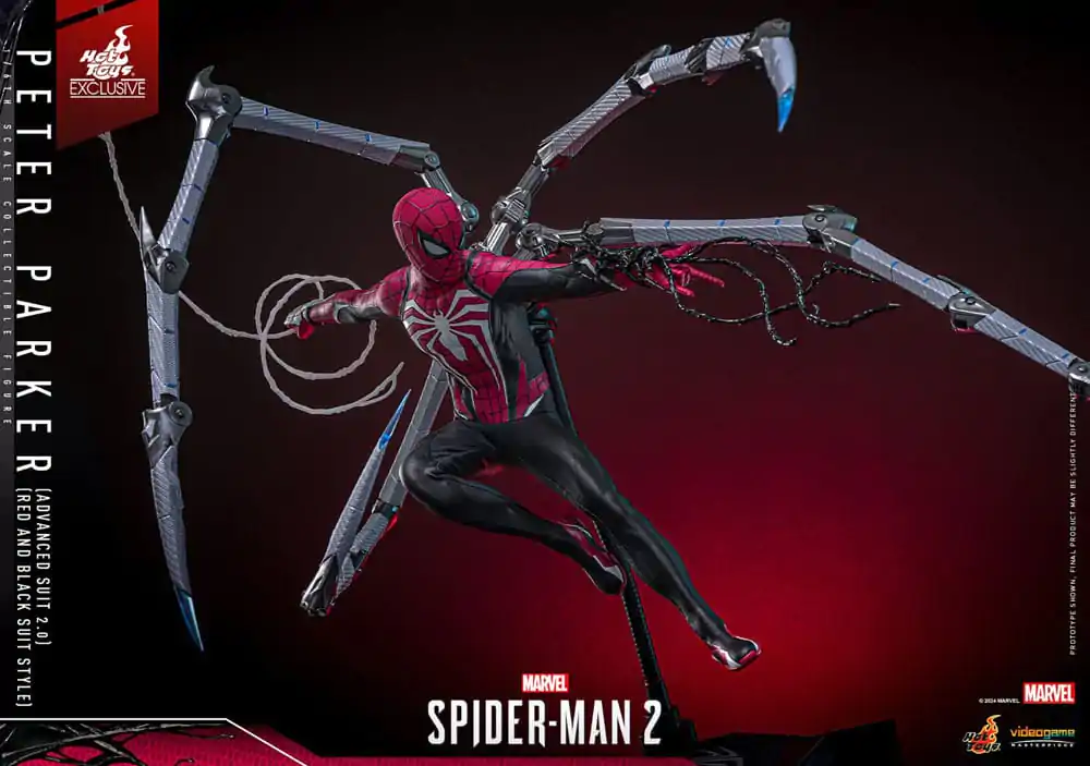 Figurină de Acțiune Colecție Spider-Man 2 Video Game Masterpiece 1/6 Peter Parker (Advanced Suit 2.0) (Red and Black Suit Style) 30 cm poza produsului