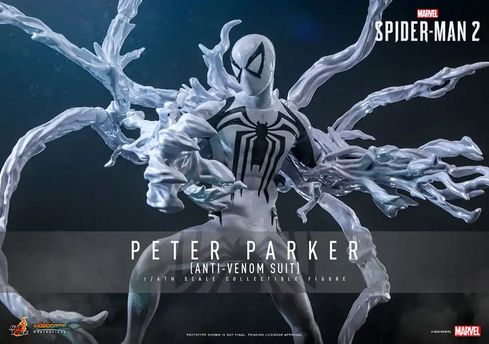 Figurină de acțiune de colecție Spider-Man 2 Video Game Masterpiece 1/6 Peter Parker (Costum Anti-Venom) 30 cm poza produsului