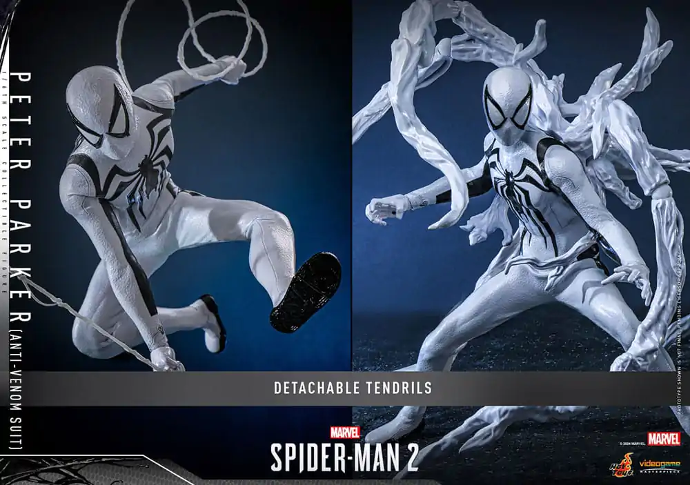 Figurină de acțiune de colecție Spider-Man 2 Video Game Masterpiece 1/6 Peter Parker (Costum Anti-Venom) 30 cm poza produsului