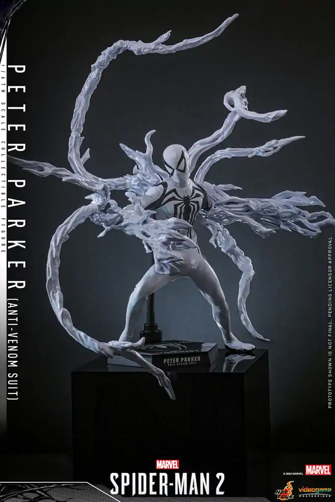 Figurină de acțiune de colecție Spider-Man 2 Video Game Masterpiece 1/6 Peter Parker (Costum Anti-Venom) 30 cm poza produsului