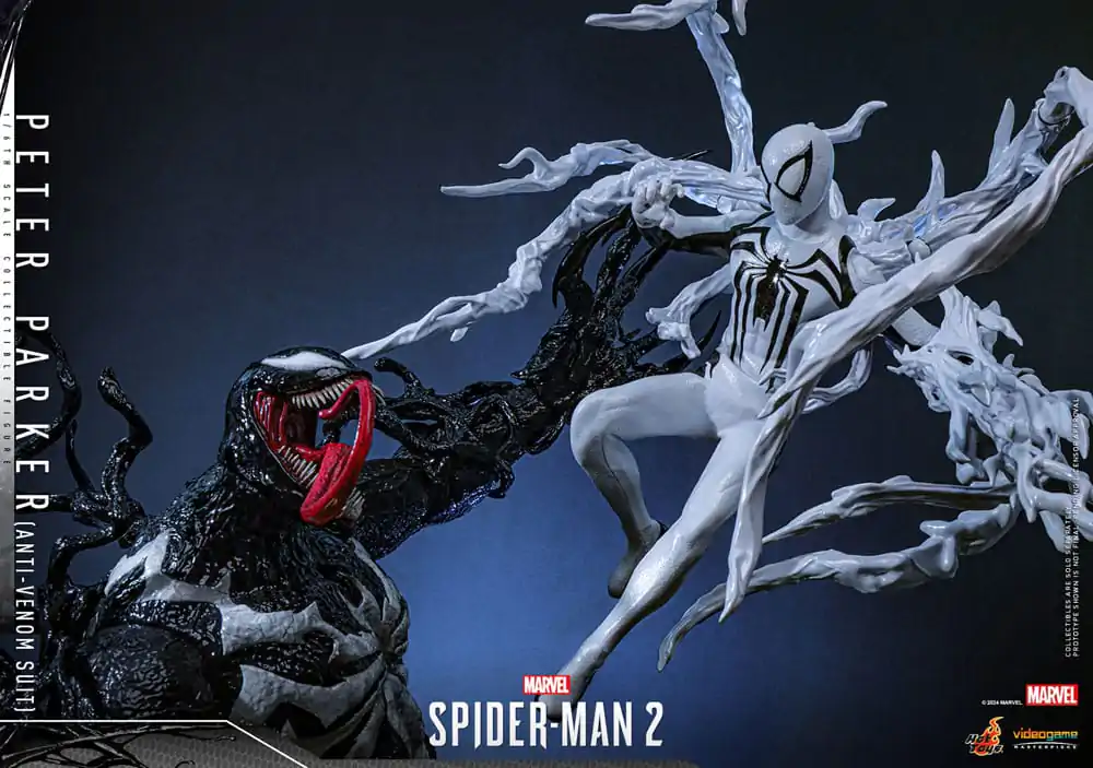 Figurină de acțiune de colecție Spider-Man 2 Video Game Masterpiece 1/6 Peter Parker (Costum Anti-Venom) 30 cm poza produsului