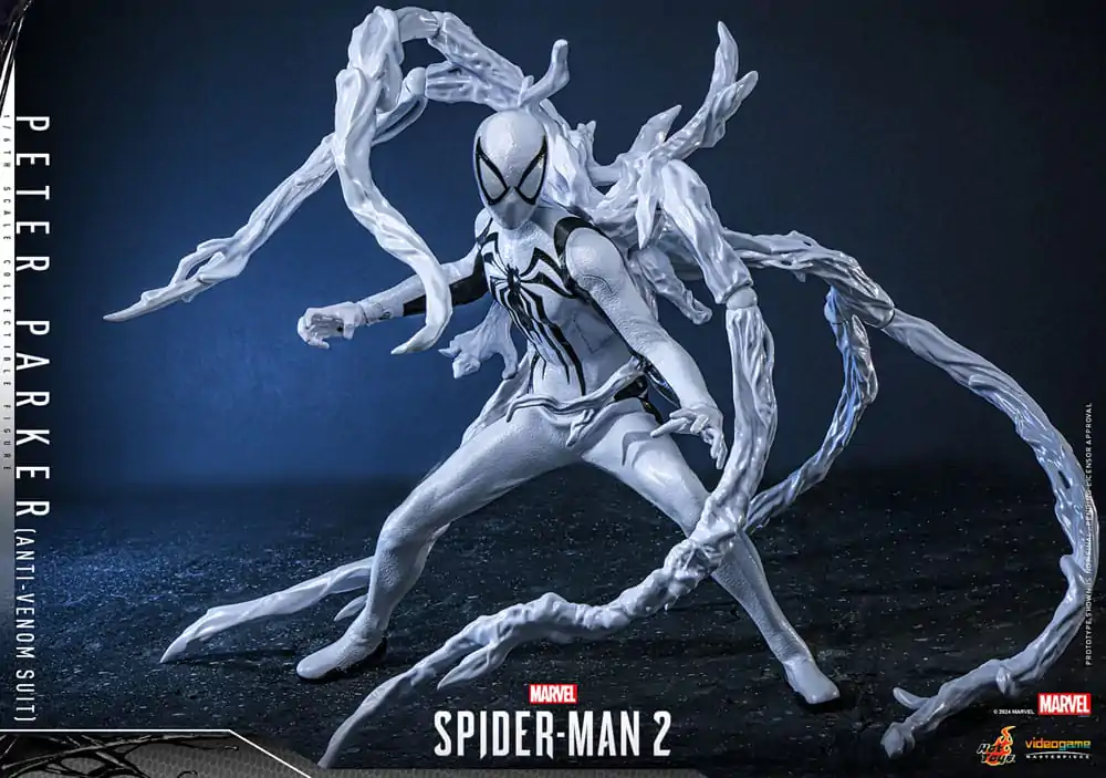 Figurină de acțiune de colecție Spider-Man 2 Video Game Masterpiece 1/6 Peter Parker (Costum Anti-Venom) 30 cm poza produsului