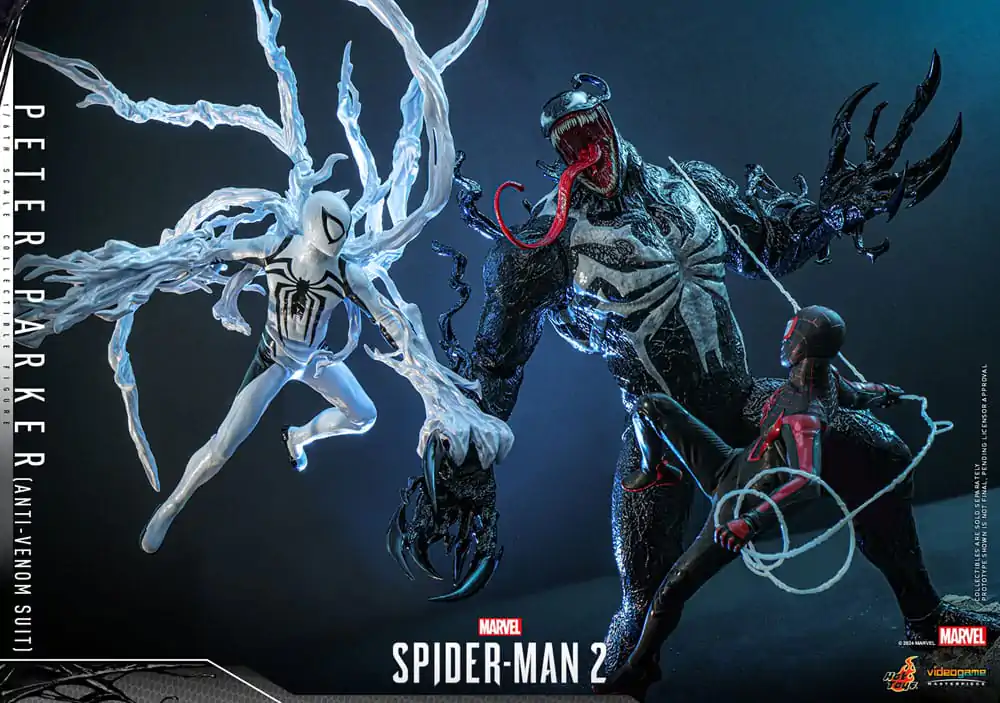 Figurină de acțiune de colecție Spider-Man 2 Video Game Masterpiece 1/6 Peter Parker (Costum Anti-Venom) 30 cm poza produsului