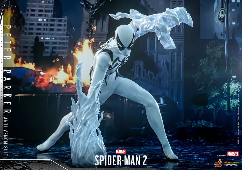 Figurină de acțiune de colecție Spider-Man 2 Video Game Masterpiece 1/6 Peter Parker (Costum Anti-Venom) 30 cm poza produsului