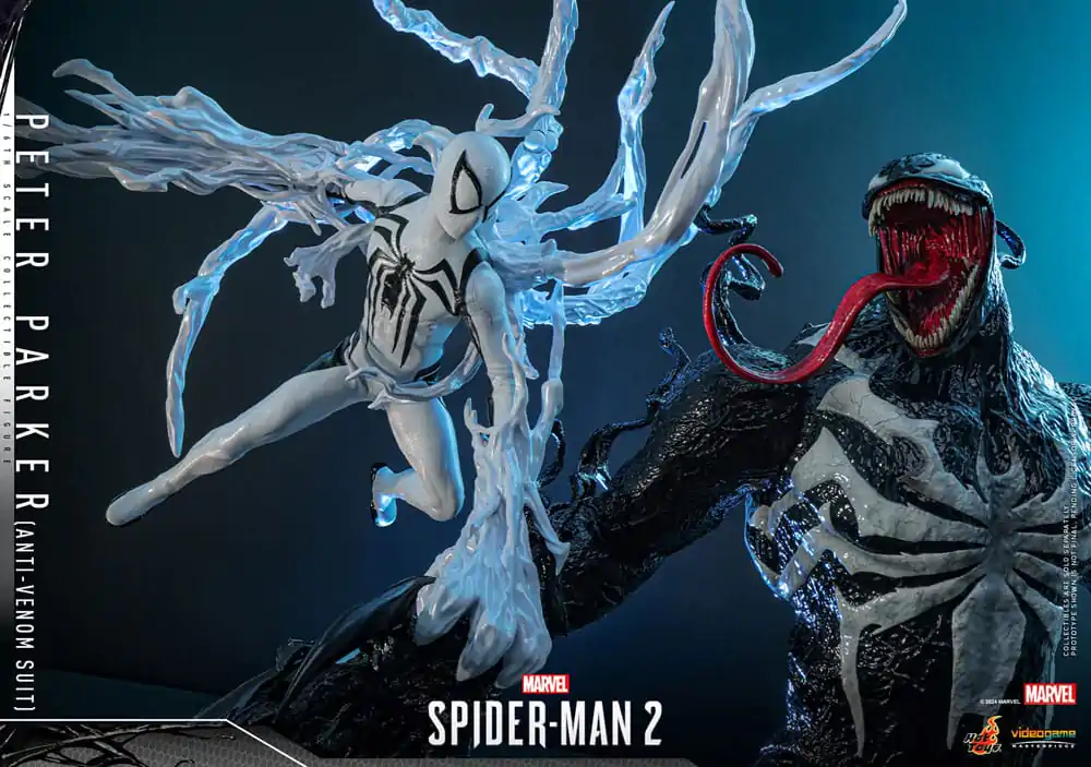 Figurină de acțiune de colecție Spider-Man 2 Video Game Masterpiece 1/6 Peter Parker (Costum Anti-Venom) 30 cm poza produsului