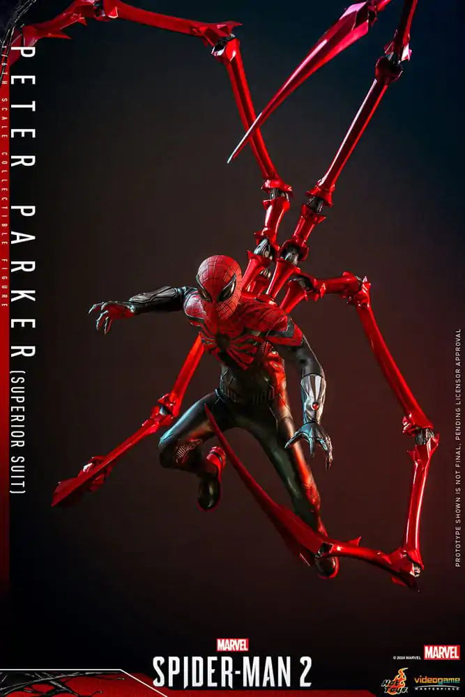 Figurină de acțiune de capodoperă Joc video Spider-Man 2 1/6 Peter Parker (Costum Superior) 30 cm poza produsului