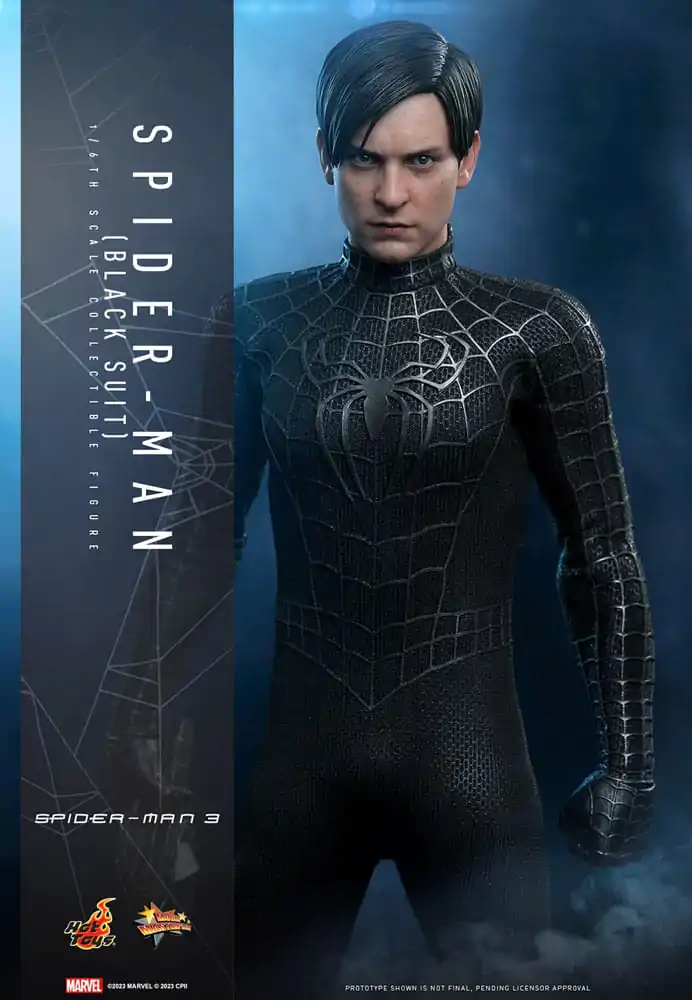 Figurină de acțiune Masterpiece din filmul Spider-Man 3 1/6 Spider-Man (Costum Negru) 30 cm poza produsului