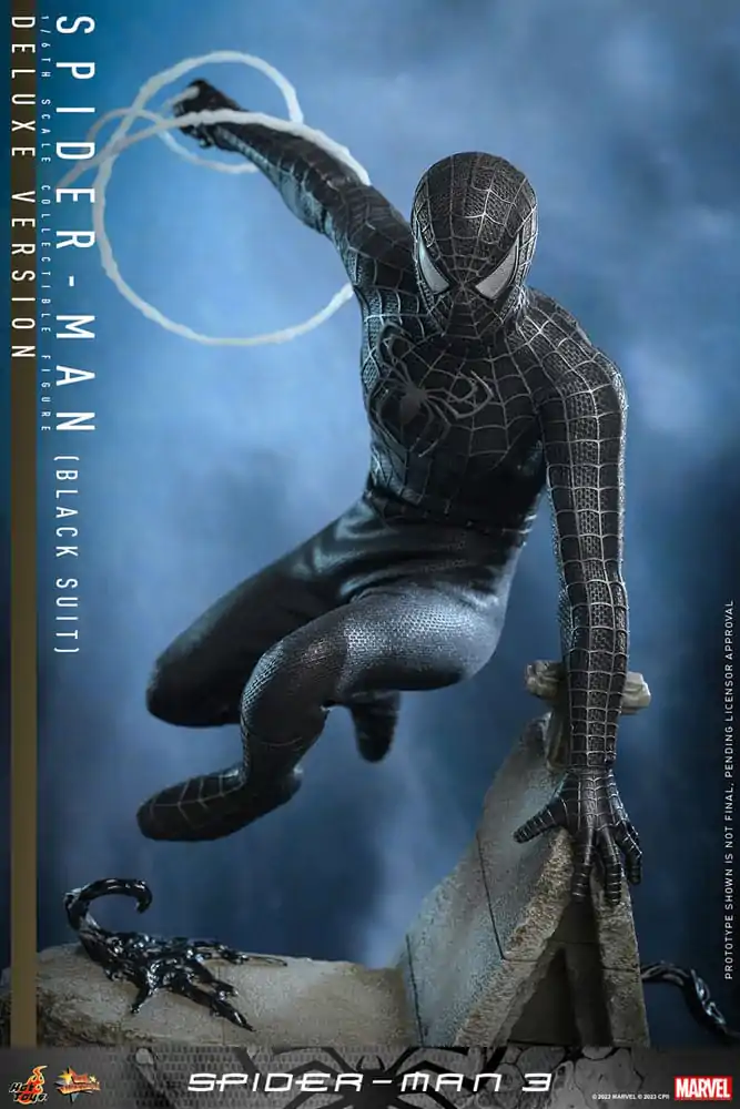 Spider-Man 3 Movie Masterpiece Figurină de Acțiune 1/6 Spider-Man (Black Suit) (Deluxe Version) 30 cm poza produsului