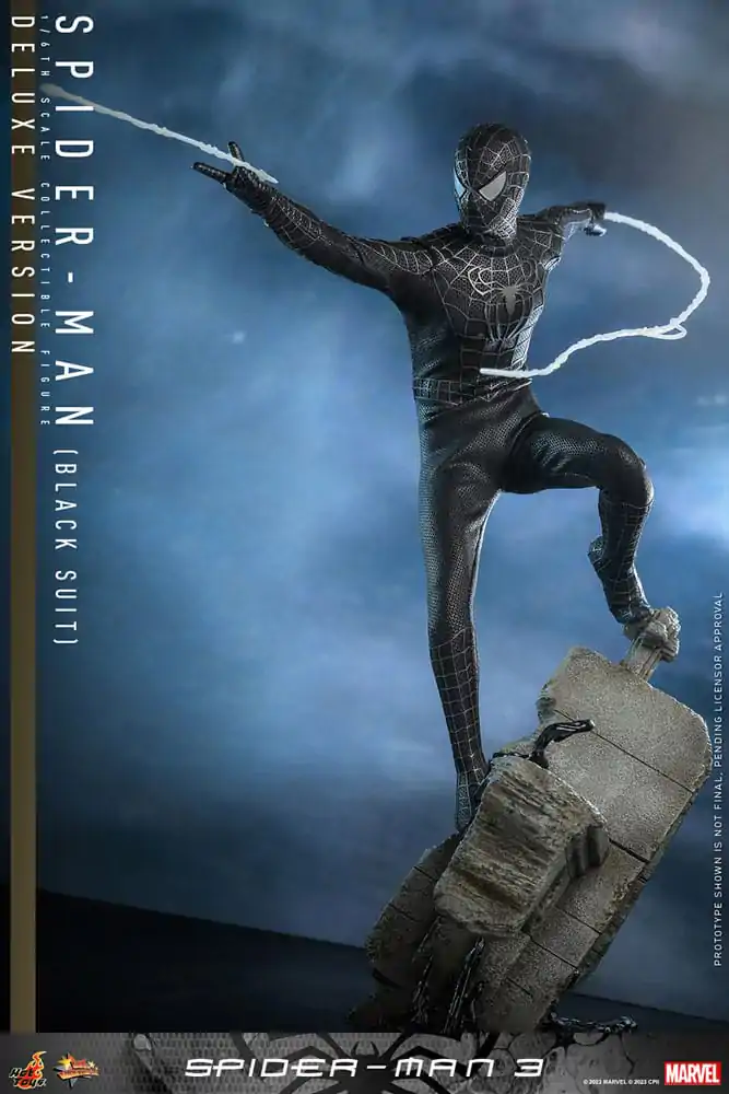 Spider-Man 3 Movie Masterpiece Figurină de Acțiune 1/6 Spider-Man (Black Suit) (Deluxe Version) 30 cm poza produsului